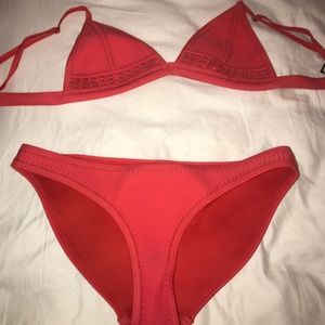 Red Triangl Bikini Top and Bottom Ser